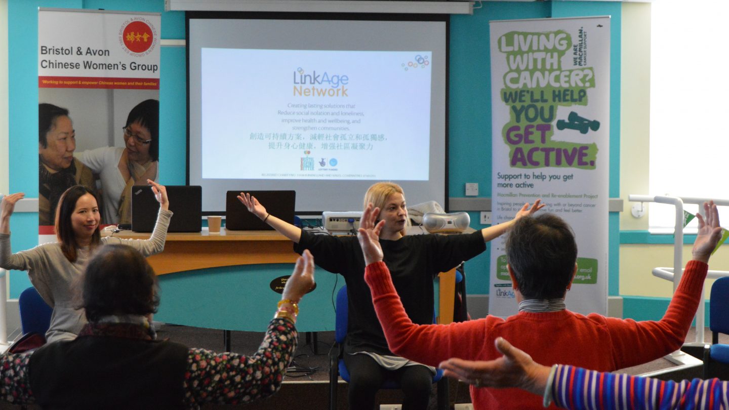 Attendees taking part in exercise session at BAWCG workshop