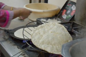 Food being cooked at Dhek Bhal workshop