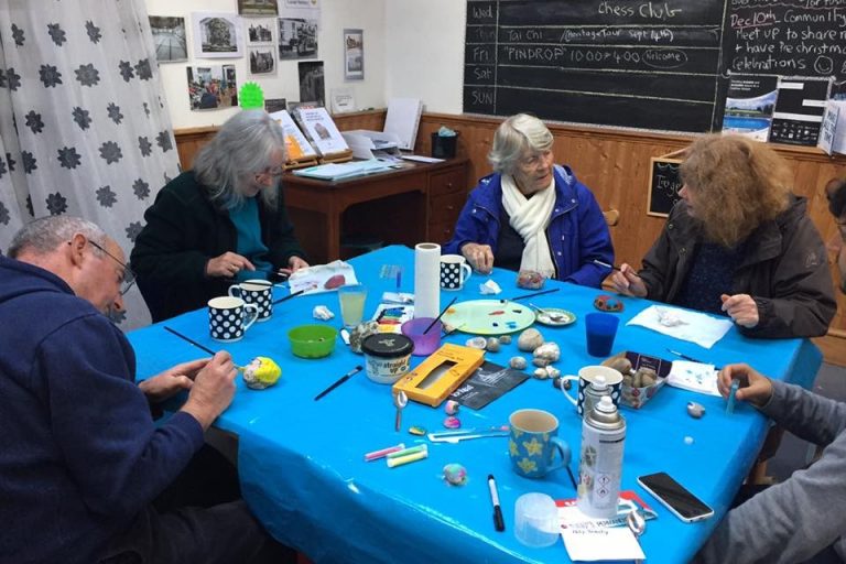 participants taking part in craft hub