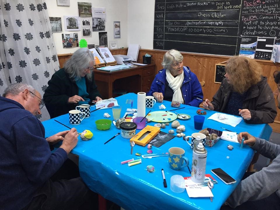 participants taking part in craft hub